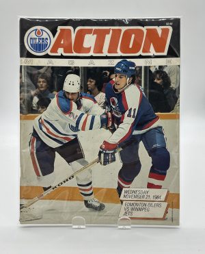Action Edmonton Oilers Official Program November 21 1984 VS. Jets